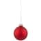 12ct. 1.75" 2-Finish Red & White Glass Ball Ornaments